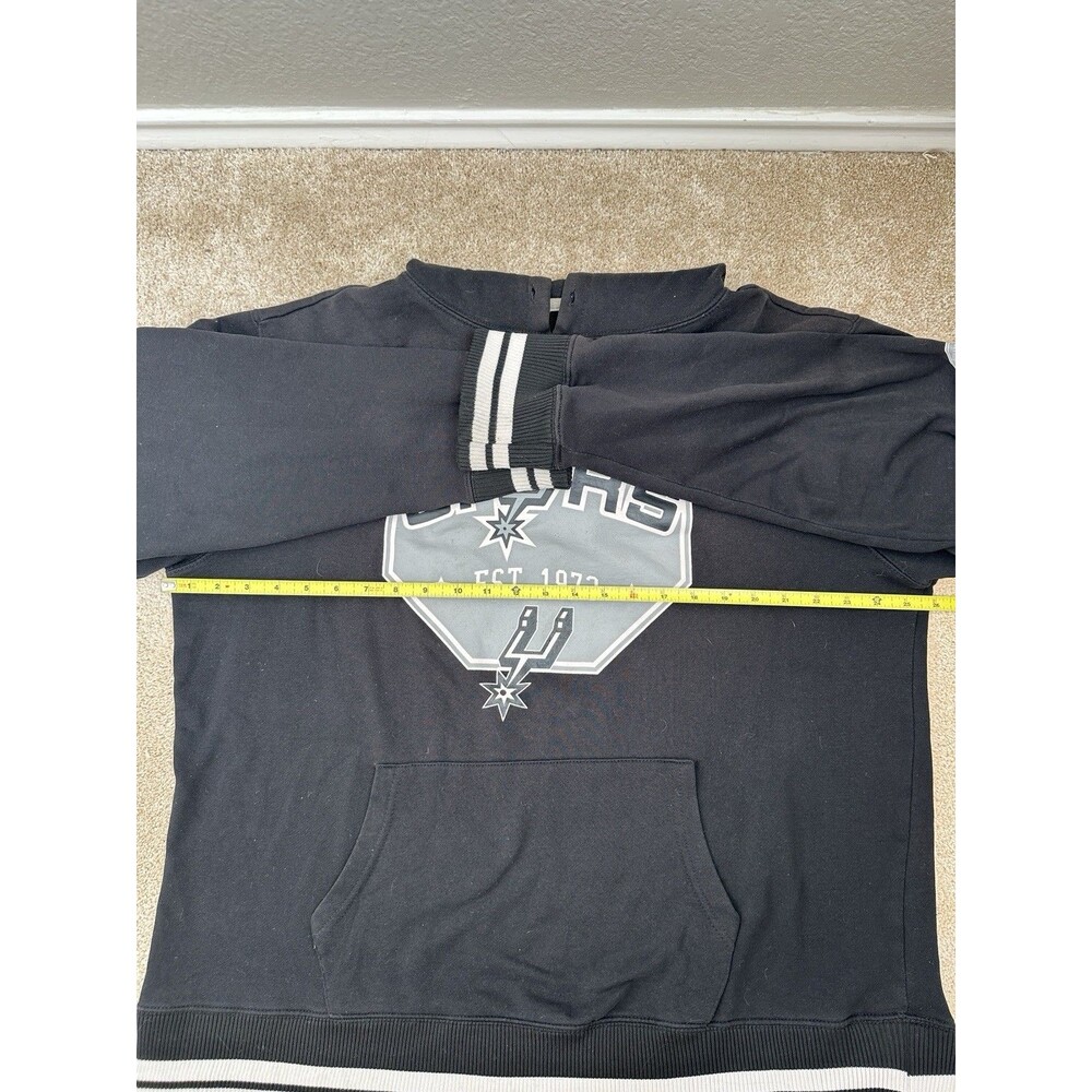 NBA San Antonio Spurs Black Hoodie XL EST 1973 Graphic Pullover Sweatshirt - Picture 8 of 8